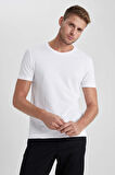 DeFacto Slim Fit Bisiklet Yaka Tişört B4375AX23SPWT32