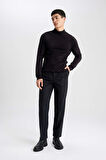 DeFacto Slim Fit Dar Kesim Yarım Balıkçı Yaka Basic Düz Triko Kazak R1127AZ24SPBK27
