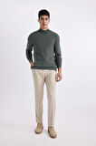 DeFacto Slim Fit Dar Kesim Yarım Balıkçı Yaka Basic Düz Triko Kazak R1127AZ24SPKH412