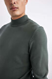 DeFacto Slim Fit Dar Kesim Yarım Balıkçı Yaka Basic Düz Triko Kazak R1127AZ24SPKH412