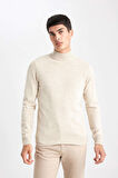 DeFacto Slim Fit Dar Kesim Yarım Balıkçı Yaka Basic Düz Triko Kazak R1127AZ24SPBG300