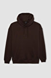 Oversize Geniş Kalıp Kapüşonlu Sweatshirt