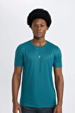 DeFactoFit Slim Fit Dar Kesim Bisiklet Yaka Baskılı Sporcu Kısa Kollu Tişört X6142AZ23AUGN199