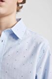 DeFacto Erkek Çocuk 23 Nisan Çocuk Bayramı Polo Yaka Poplin Uzun Kollu Gömlek B8744A824SMBE793