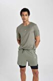 DeFactoFit Slim Fit Dar Kesim Bisiklet Yaka Baskılı Sporcu Kısa Kollu Tişört X6142AZ24SPKH457