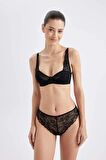 DeFacto Fall in Love Dantel Slip Külot T3197AZ24SPBK27