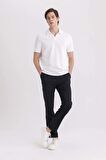 DeFacto Yazlık Kumaş Pantolon Tailored Regular Fit Normal Kesim Basic Düz Cepli Düz Paça A7273AX24SPNV263