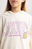 Kız Çocuk NBA Los Angeles Lakers Relax Fit Kapüşonlu Sweatshirt