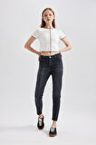 Rebeca Skinny Fit Normal Bel Dar Paça Uzun Boy Jean Pantolon