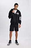 DeFactoFit NBA Los Angeles Lakers Standart Fit Kargo Cepli Kısa Paça Şort B3920AX24SPBK81