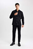 DeFacto Regular Fit Uzun Kollu Siyah Gömlek B8951AX23WNBK81