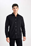 DeFacto Regular Fit Uzun Kollu Siyah Gömlek B8951AX23WNBK81
