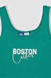DeFactoFit NBA Boston Celtics Cropped Fit Bisiklet Yaka Ribana Atlet C4915AX24SMGN1050