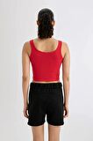 DeFactoFit NBA Chicago Bulls Cropped Fit Bisiklet Yaka Ribana Atlet B9960AX24SMRD303