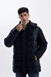 Slim Fit Dar Kesim Kapüşonlu Astarlı Parka