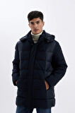 DeFacto Slim Fit Dar Kesim Kapüşonlu Yarım Astar Parka C5712AX24WNNV64