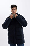 DeFacto Slim Fit Dar Kesim Kapüşonlu Yarım Astar Parka C5712AX24WNNV64