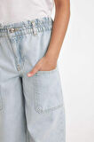 DeFacto Kız Çocuk Wide Leg Geniş Paça Jean Pantolon A6314A824AUNM39