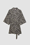 Desenli Pamuklu Kimono-Fall in Love
