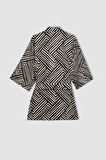Desenli Pamuklu Kimono-Fall in Love