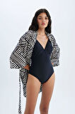 Desenli Pamuklu Kimono-Fall in Love