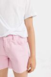 DeFacto Kız Çocuk Relax Fit Bisiklet Yaka Basic Düz Kısa Kollu Tişört C9775A824HSWT36