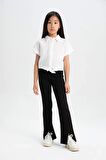 DeFacto Kız Çocuk Cropped Fit Kısa Kollu Gömlek C8287A824SMWT34
