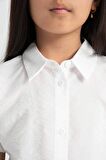 DeFacto Kız Çocuk Cropped Fit Kısa Kollu Gömlek C8287A824SMWT34