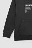 DeFacto Erkek Çocuk Cepli Yazı Baskılı Kapüşonlu Okul Sweatshirt C7567A824WNAR213