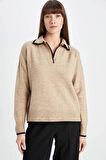 DeFacto Regular Fit Polo Yaka Kazak A3868AX24WNBG303