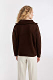 DeFacto Oversize Fit Fermuarlı Yaka Kazak A3874AX24WNBN341