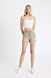 DeFacto Crop Askılı Beyaz Poplin Bluz D0363AX24SMWT32