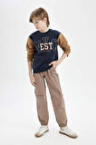 DeFacto Erkek Çocuk Bisiklet Yaka Baskılı Sweatshirt C9794A824AUNV253