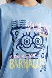 DeFacto Kız Çocuk SpongeBob Bisiklet Yaka Kısa Kollu Crop Tişört C4679A824SMBE791