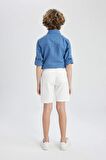 DeFacto Erkek Çocuk Cepli Basic Düz Gabardin Şort C2955A824SMWT32