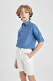 DeFacto Erkek Çocuk Cepli Basic Düz Gabardin Şort C2955A824SMWT32
