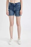 DeFacto Boyfriend Yüksek Bel Jean Şort C2468AX24SMNM28