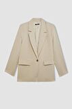 DeFacto Oversize Geniş Kalıp Keten Karışımlı Blazer Ceket Z2536AZ24SMBG737