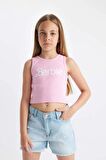 DeFacto Kız Çocuk Barbie Bisiklet Yaka Atlet C5952A824HSPN253