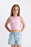 DeFacto Kız Çocuk Barbie Bisiklet Yaka Atlet C5952A824HSPN253