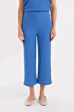 DeFacto Bürümcük Kapri Pantolon Wide Leg Geniş Bol Paça Cepli C8779AX24SPBE439