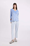 	Fall in Love Regular Fit Uzun Kollu Velur Pijama Takımı