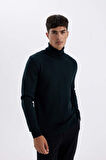 DeFacto Slim Fit Dar Kesim Balıkçı Yaka Basic Düz Triko Kazak R1124AZ24WNGN1079