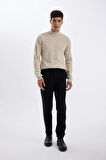 DeFacto Slim Fit Dar Kesim Yarım Balıkçı Yaka Basic Düz Triko Kazak R1127AZ24WNBG300