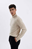 DeFacto Slim Fit Dar Kesim Yarım Balıkçı Yaka Basic Düz Triko Kazak R1127AZ24WNBG300