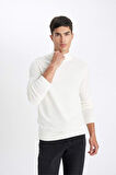 DeFacto Slim Fit Dar Kesim Yarım Balıkçı Yaka Basic Düz Triko Kazak R1127AZ24WNER100