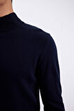 DeFacto Lacivert Slim Fit Dar Kesim Yarım Balıkçı Yaka Basic Düz Triko Kazak R1127AZ24WNNV207