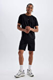 DeFactoFit Slim Fit Dar Kesim Sporcu Standart Paça Şort V3030AZ24AUBK81