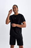 DeFactoFit Slim Fit Dar Kesim Sporcu Standart Paça Şort V3030AZ24AUBK81