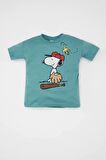 DeFacto Erkek Bebek Snoopy Bisiklet Yaka Kısa Kollu Tişört C7712A524SMGN382